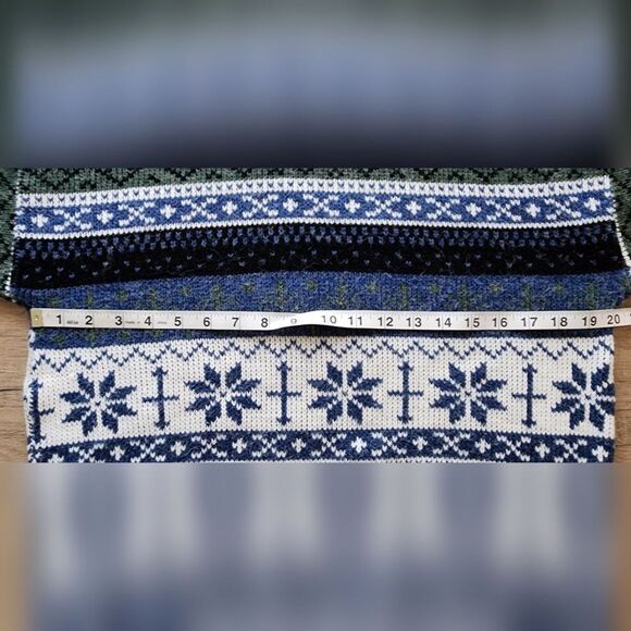 SCANDIA Nordic Sweater Fair Isle Men's Small Vintage 80s 90s Made in USA - Picture 3 of 6